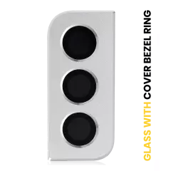 Back Camera Lens With Cover Bezel Ring Compatible For Samsung Galaxy S21 5G (Phantom White)