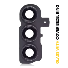 Back Camera Lens With Cover Bezel Ring Compatible For Samsung Galaxy S23 5G / S23 Plus 5G (Phantom Black)
