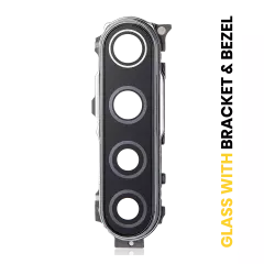 Back Camera Lens With Bracket / Bezel Compatible For Xiaomi Redmi Note 8T (Moonlight White)