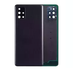 Back Cover Glass With Camera Lens Compatible For Samsung Galaxy A71 (A715 / 2020) (Service Pack) (Black)