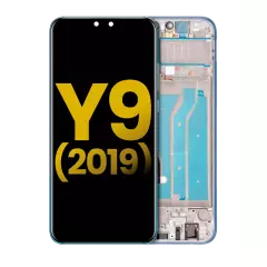 LCD Assembly With Frame Compatible For Huawei Y9 (2019) (Refurbished) (Aurora Purple)