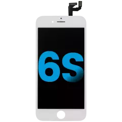 LCD Assembly With Steel Plate Compatible For iPhone 6S (Aftermarket) (White)