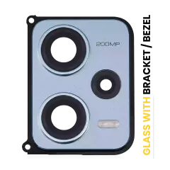 Back Camera Lens With Bracket / Bezel Compatible For Xiaomi Redmi Note 12 Pro Plus (Iceberg Blue)