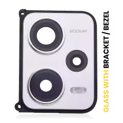 Back Camera Lens With Bracket / Bezel Compatible For Xiaomi Redmi Note 12 Pro Plus (Arctic White)