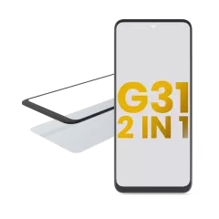 2 in 1 Front Glass With OCA Pre-Installed Compatible For Motorola Moto G31 (XT2173 / 2021)
