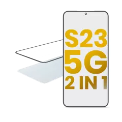 2 in 1 Front Glass With OCA Pre-Installed Compatible For Samsung Galaxy S23 5G