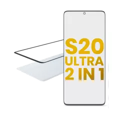 2 in 1 Front Glass With OCA Pre-Installed Compatible For Samsung Galaxy S20 Ultra