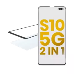 2 in 1 Front Glass With OCA Pre-Installed Compatible For Samsung Galaxy S10 5G
