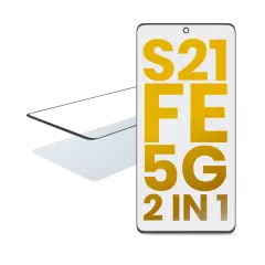 2 in 1 Front Glass With OCA Pre-Installed Compatible For Samsung Galaxy S21 FE 5G