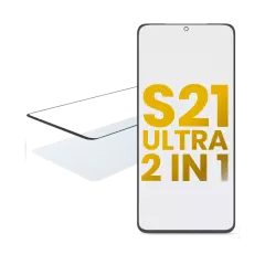 2 in 1 Front Glass With OCA Pre-Installed Compatible For Samsung Galaxy S21 Ultra