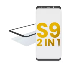2 in 1 Front Glass With OCA Pre-Installed Compatible For Samsung Galaxy S9