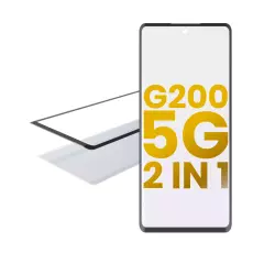 2 in 1 Front Glass With OCA Pre-Installed Compatible For Motorola Moto G200 5G (XT2175 / 2022)