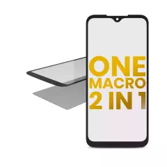 2 in 1 Front Glass With OCA Pre-Installed Compatible For Motorola One Macro (XT2016 / 2019)