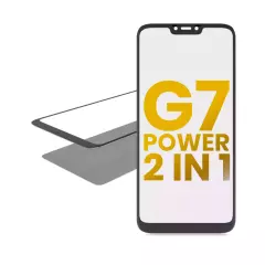 2 in 1 Front Glass With OCA Pre-Installed Compatible For Motorola Moto G7 Power (XT1955 / 2019)