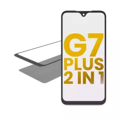2 in 1 Front Glass With OCA Pre-Installed Compatible For Motorola Moto G7 Plus (XT1965 / 2019)