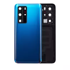 Back cover Glass With Camera Lens Compatible For Huawei P40 Pro (Deep Sea Blue)