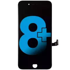 LCD Assembly with Steel Plate Compatible For iPhone 8 Plus (Aftermarket) (Black)