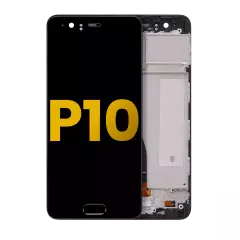 LCD Assembly With Frame Compatible For Huawei P10 (Refurbished) (Black)