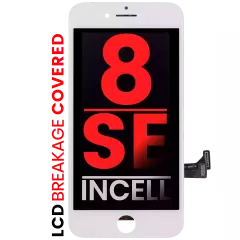 LCD Assembly With Steel Plate Compatible For iPhone 8 / SE (2020 / 2022) (Aftermarket Pro: XO7 Incell) (White)