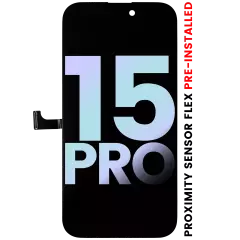 OLED Assembly With Proximity Sensor Flex Pre-Installed For iPhone 15 Pro (Service Pack)