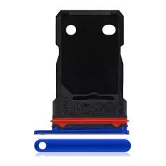Dual Sim Card Tray Compatible For OnePlus 8 Pro (Blue)
