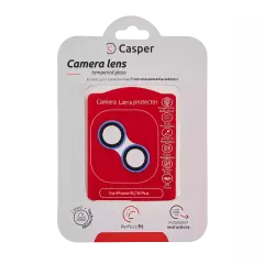 Casper Camera Lens Protector Compatible For iPhone 16 / 16 Plus (Ultramarine) (Clear)