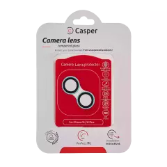 Casper Camera Lens Protector Compatible For iPhone 16 / 16 Plus (Teal) (Clear)