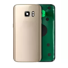 Back Cover Glass With Camera Lens For Samsung Galaxy S7 (Service Pack) (Gold Platinum)
