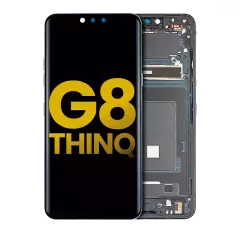 OLED Assembly With Frame Compatible For LG G8 ThinQ (Refurbished) (Aurora Black)