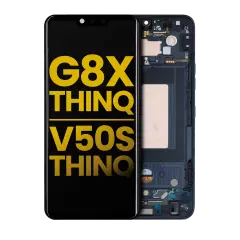 OLED Assembly With Frame Compatible For LG G8X ThinQ / V50S ThinQ 5G (Refurbished) (Aurora Black)