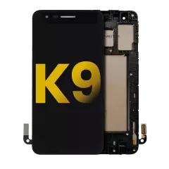 LCD Assembly With Frame Compatible For LG K9 (2018) (Refurbished) (Black)