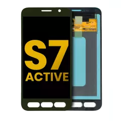 LCD Assembly Without Frame For Samsung Galaxy S7 Active (OEM Pulls / Grade A) (Green Camo)