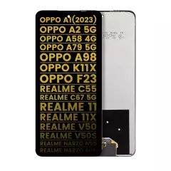 LCD Assembly Without Frame Compatible For OPPO A1 (2023) / A2 5G / A58 4G / A79 5G / A98 / K11X / F23 / Realme C55 / C67 5G / 11 / 11X / V50 / V50S / Narzo N55 / Narzo 60X (Refurbished) (All Colors)