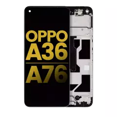 LCD Assembly With Frame Compatible For OPPO A36 / A76 (Refurbished) (All Colors)