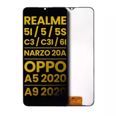 LCD Assembly Without Frame Compatible For Realme 5i / 5 / 5S / C3 / C3i / 6i / Narzo 20A / OPPO A5 2020 / A9 2020 (Refurbished) (All Colors)