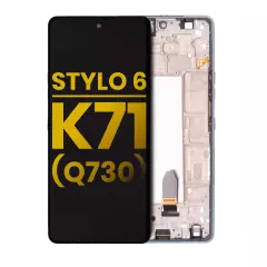 LCD Assembly With Frame Compatible For LG Stylo 6 / K71 (Refurbished) (Silver)