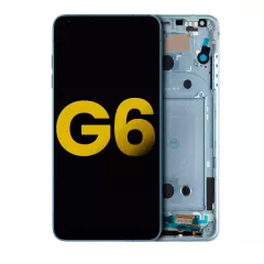 LCD Assembly With Frame Compatible For LG G6 (Refurbished) (Marine Blue)