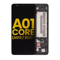 LCD Assembly With Frame Compatible For Samsung Galaxy A01 Core (A013 / 2020) (Refurbished) (Black)