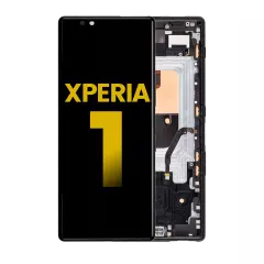 LCD Assembly With Frame For Sony Xperia 1 (Refurbished) (Black)