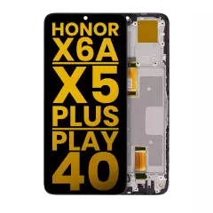 LCD Assembly With Frame Compatible For Honor X6A / X5 Plus / Play 40 (Refurbished) (All Colors)