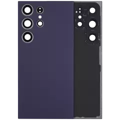 Back Cover Glass With Camera Lens Compatible For Samsung Galaxy S24 Ultra 5G (No Logo) (Aftermarket Plus) (Titanium Violet)