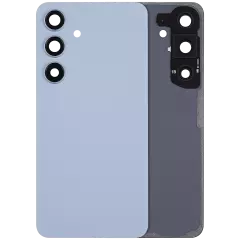 Back Cover Glass With Camera Lens For Samsung Galaxy S24 5G (No Logo) (Aftermarket Plus) (Sapphire Blue)