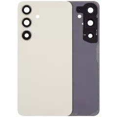 Back Cover Glass With Camera Lens For Samsung Galaxy S24 5G (No Logo) (Aftermarket Plus) (Amber Yellow)