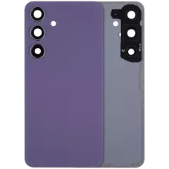 Back Cover Glass With Camera Lens Compatible For Samsung Galaxy S24 5G (No Logo) (Aftermarket Plus) (Cobalt Violet)