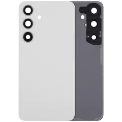 Back Cover Glass With Camera Lens For Samsung Galaxy S24 5G (No Logo) (Aftermarket Plus) (Marble Gray)