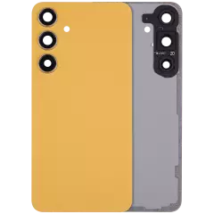Back Cover Glass With Camera Lens Compatible For Samsung Galaxy S24 Plus 5G (No Logo) (Aftermarket Plus) (Sandstone Orange)