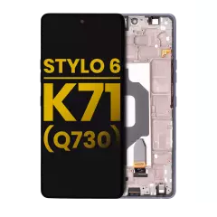 LCD Assembly With Frame Compatible For LG Stylo 6 / K71 (Refurbished) (Black)