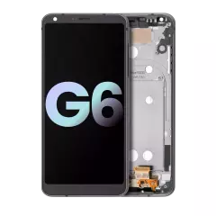 LCD Assembly With Frame Compatible For LG G6 (Genuine OEM) (Astro Black)