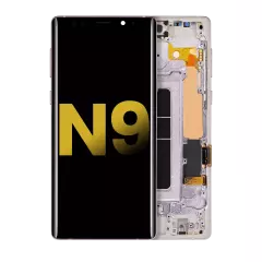 OLED Assembly With Frame Compatible For Samsung Galaxy Note 9 (Refurbished) (Lavender Purple)