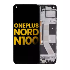 LCD Assembly With Frame Compatible For OnePlus Nord N100 (Refurbished) (Black)